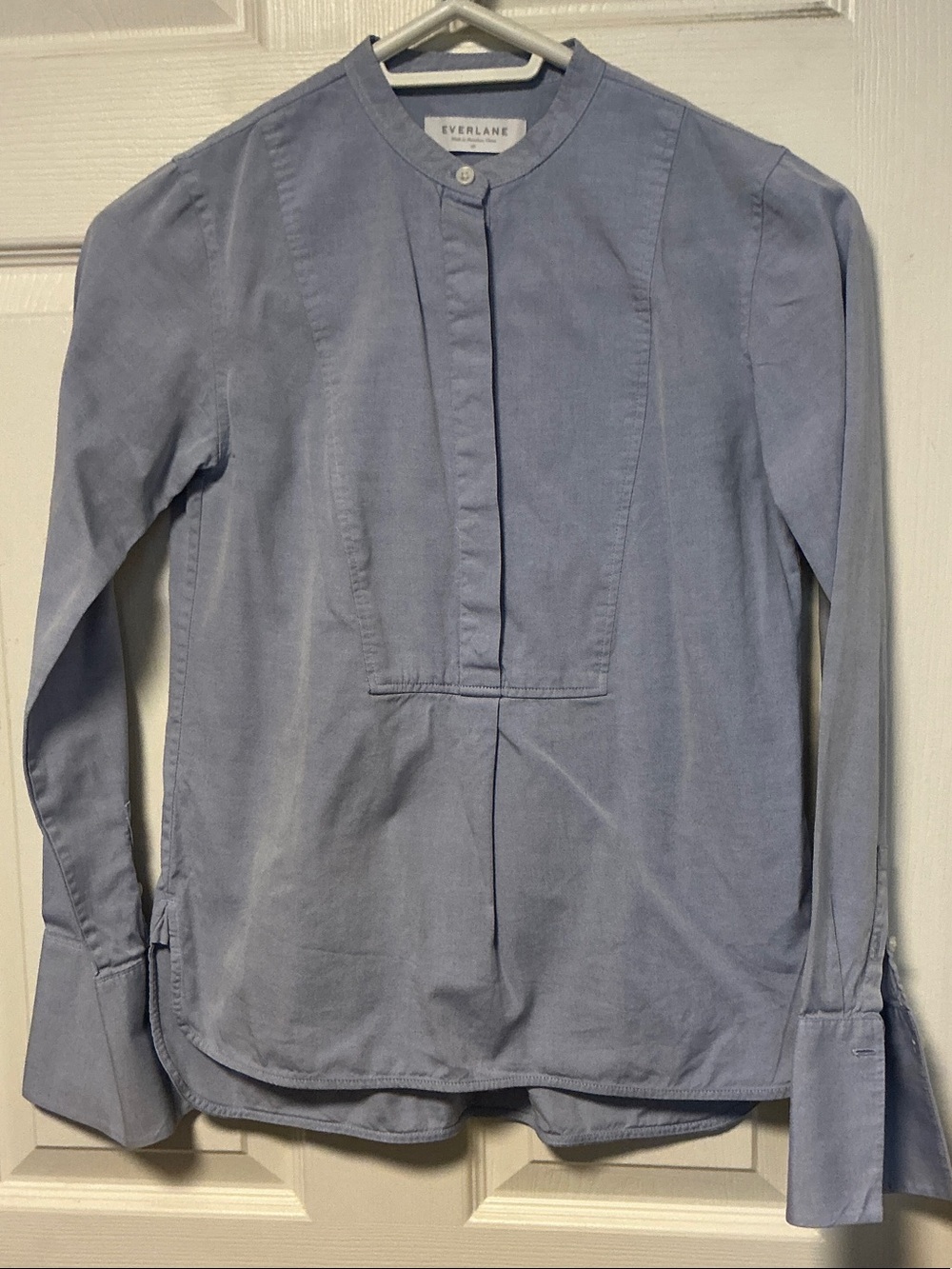 Everlane Light Blue Band-Collar Dress Shirt
